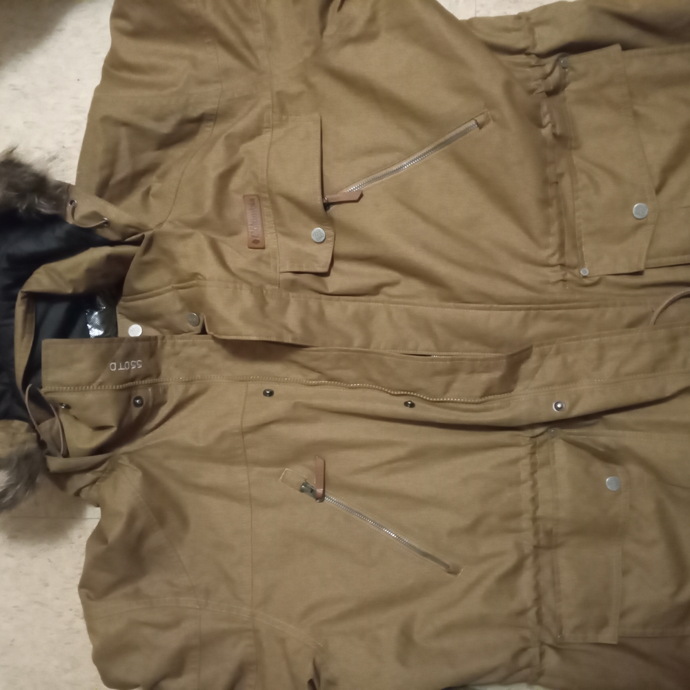 OTTO Men's Brown Jacket with Fur Hood